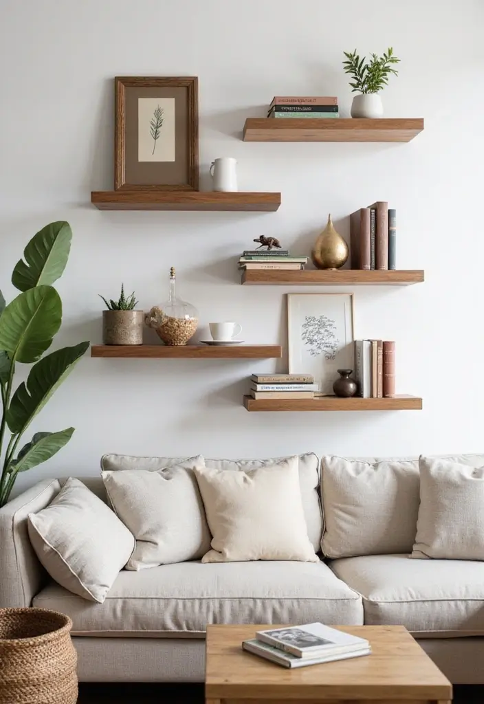 30 Girly Living Room Ideas That Add Fun Plus Chic Feminine Touches 13 30 Girly Living Room Ideas That Add Fun Plus Chic Feminine Touches - 13. Whimsical Shelving
