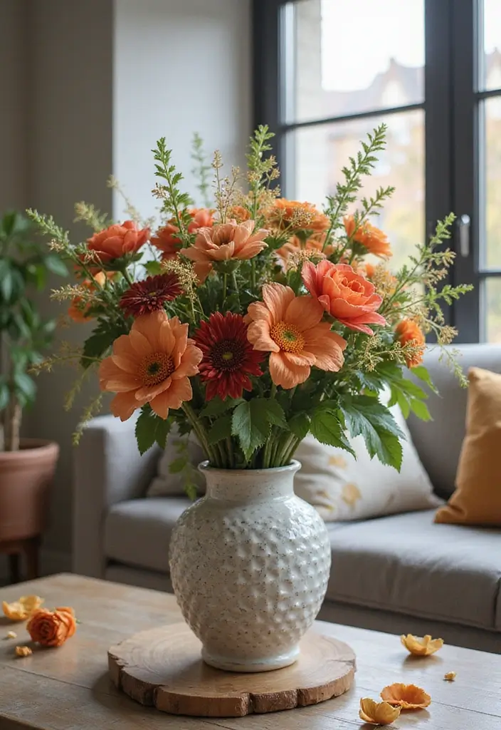 30 Girly Living Room Ideas That Add Fun Plus Chic Feminine Touches 3 30 Girly Living Room Ideas That Add Fun Plus Chic Feminine Touches - 3. Floral Arrangements Galore