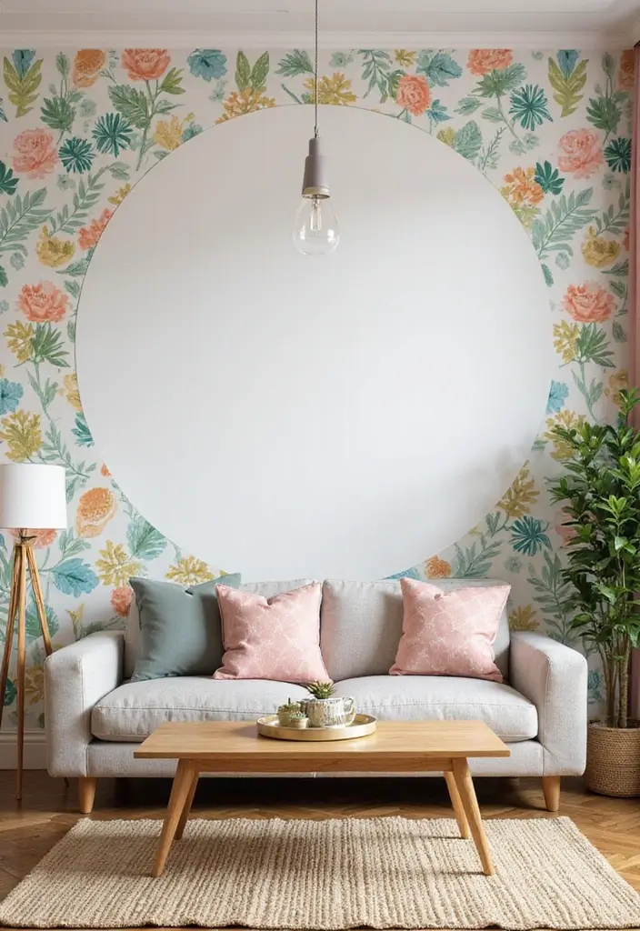 30 Girly Living Room Ideas That Add Fun Plus Chic Feminine Touches 9 30 Girly Living Room Ideas That Add Fun Plus Chic Feminine Touches - 9. Fun Wallpaper