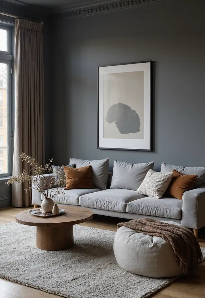 30 Grey Living Room Ideas That Balance Style, Comfort, and Modern Elegance - 1. Layered Grey Textures
