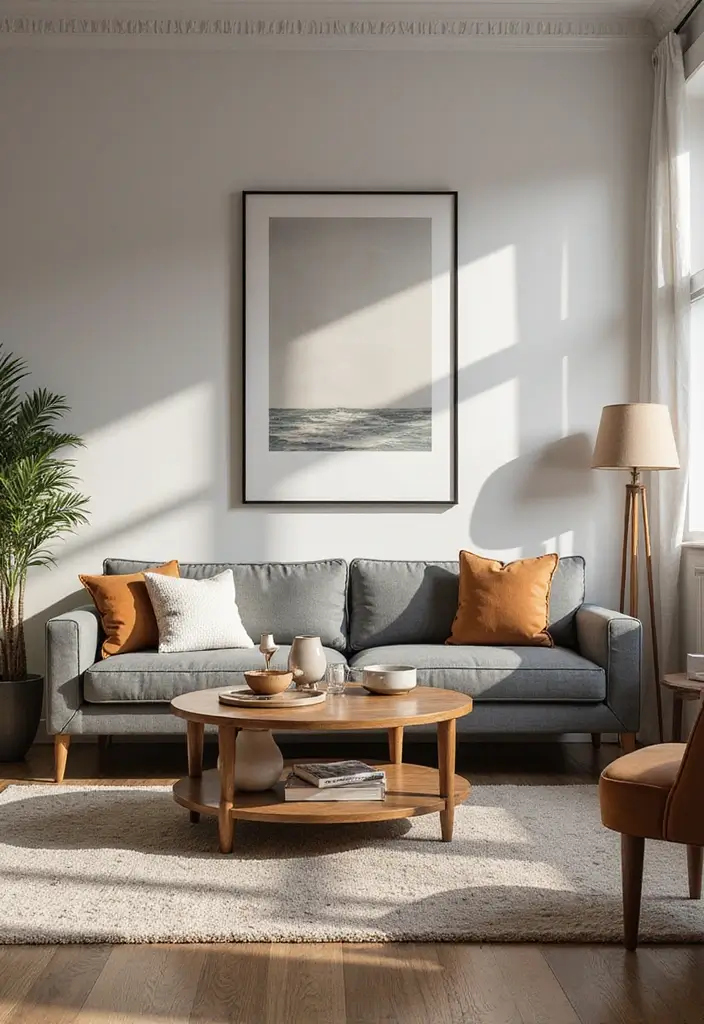 30 Grey Living Room Ideas That Balance Style, Comfort, and Modern Elegance - 11. Grey and Brown Combos
