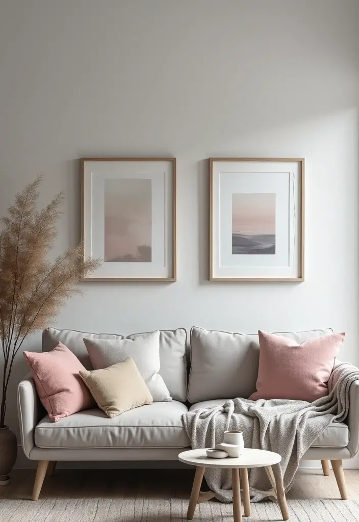 30 Grey Living Room Ideas That Balance Style, Comfort, and Modern Elegance - 16. Grey and Pastel Shades