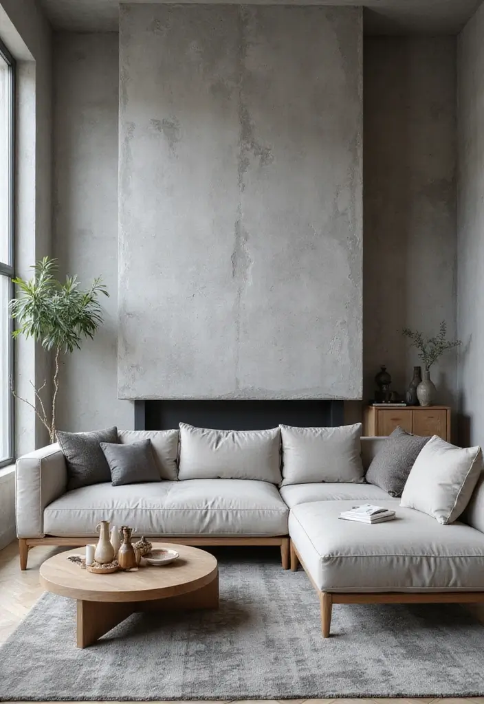 30 Grey Living Room Ideas That Balance Style, Comfort, and Modern Elegance - 18. Textured Grey Wall Paint