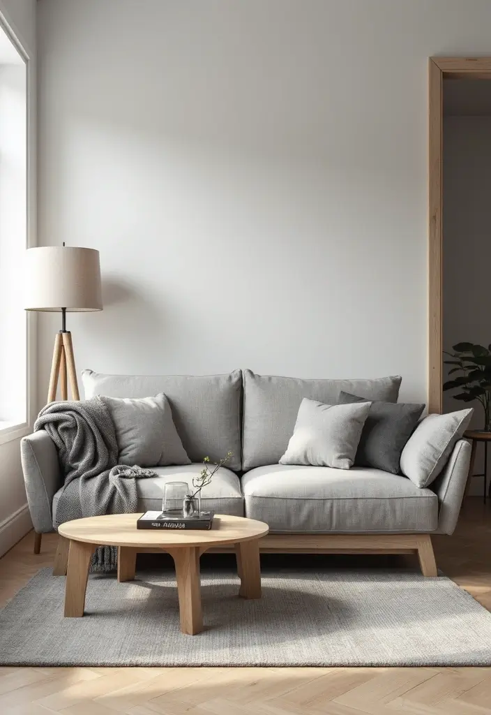 30 Grey Living Room Ideas That Balance Style, Comfort, and Modern Elegance - 24. Scandinavian Grey Living Room