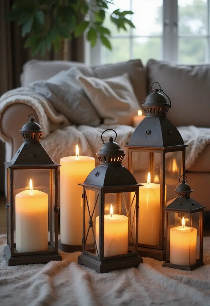 30 Halloween Living Room Decor Ideas That Are Spooky and Stylish 20 30 Halloween Living Room Decor Ideas That Are Spooky and Stylish - 20. Ghostly Lanterns