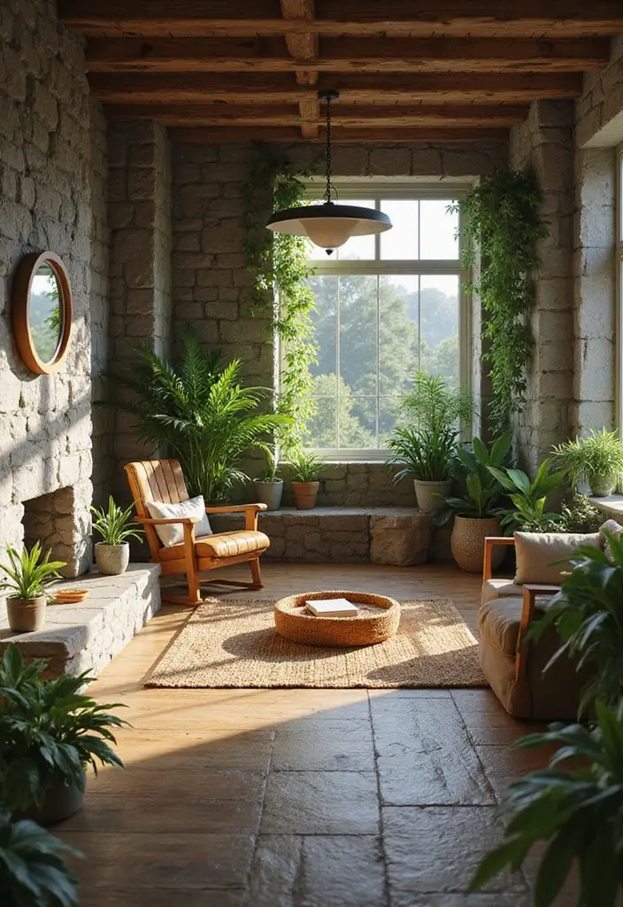 30 Living Room Minecraft Ideas to Build Cozy and Stylish Digital Homes - 10. Nature-inspired Retreat