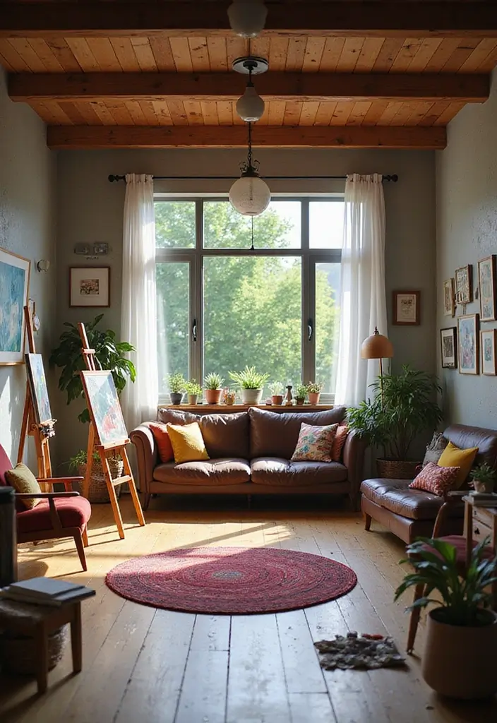 30 Living Room Minecraft Ideas to Build Cozy and Stylish Digital Homes - 13. Artistic Studio Space