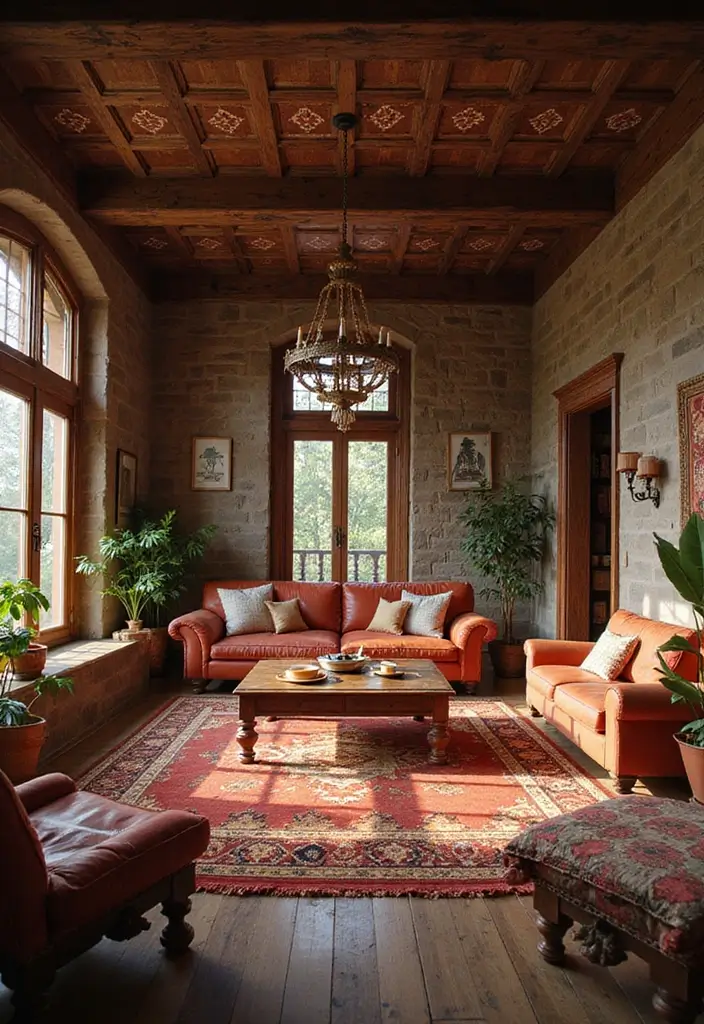 30 Living Room Minecraft Ideas to Build Cozy and Stylish Digital Homes - 24. Heritage Home