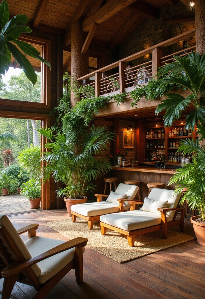 30 Living Room Minecraft Ideas to Build Cozy and Stylish Digital Homes - 4. Tropical Paradise