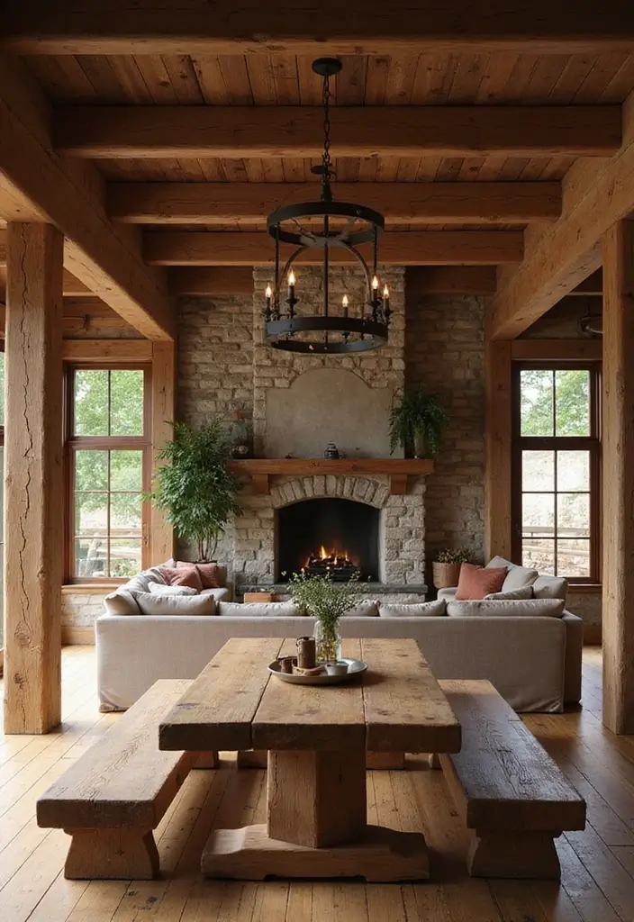 30 Living Room Minecraft Ideas to Build Cozy and Stylish Digital Homes - 7. Rustic Farmhouse