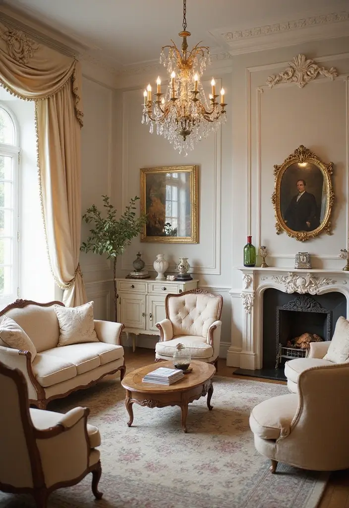 30 Living Room Minecraft Ideas to Build Cozy and Stylish Digital Homes - 8. Elegant French Parlor