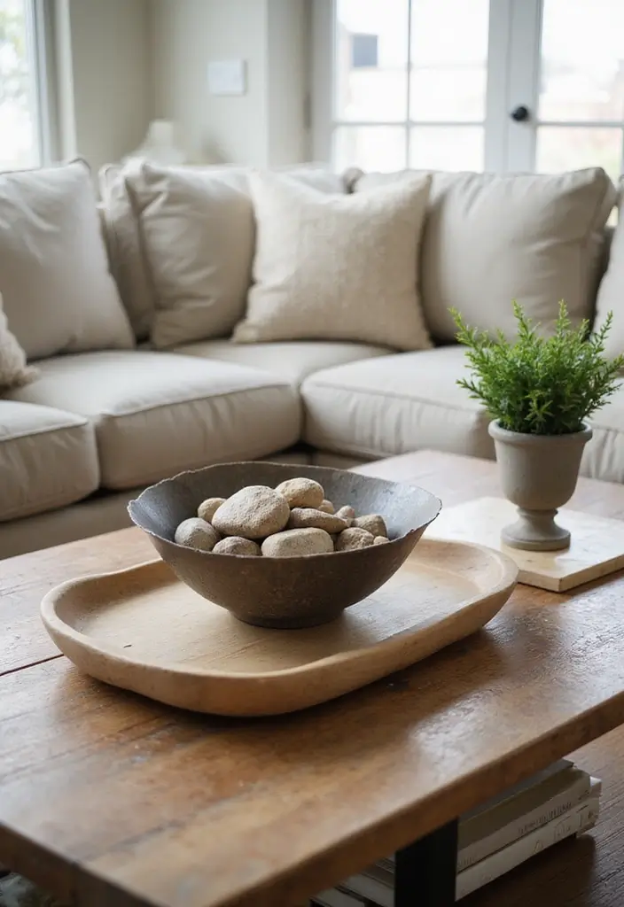 30 Living Room Table Decor Ideas That Instantly Style Your Space 14 30 Living Room Table Decor Ideas That Instantly Style Your Space - 14. Decorative Bowls and Trays
