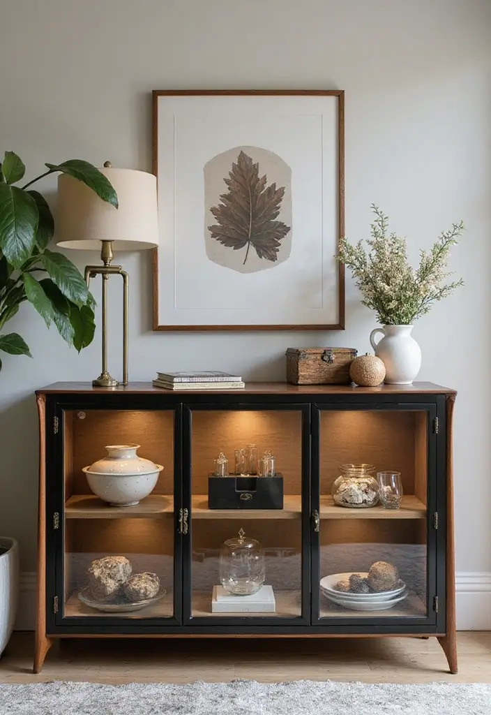 30 Living Room Table Decor Ideas That Instantly Style Your Space 27 30 Living Room Table Decor Ideas That Instantly Style Your Space - 27. Unique Display Cases