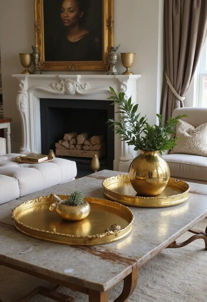 30 Living Room Table Decor Ideas That Instantly Style Your Space 30 30 Living Room Table Decor Ideas That Instantly Style Your Space - 30. A Touch of Glam