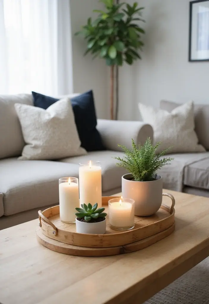 30 Living Room Table Decor Ideas That Instantly Style Your Space 8 30 Living Room Table Decor Ideas That Instantly Style Your Space - 8. Unique Serving Trays