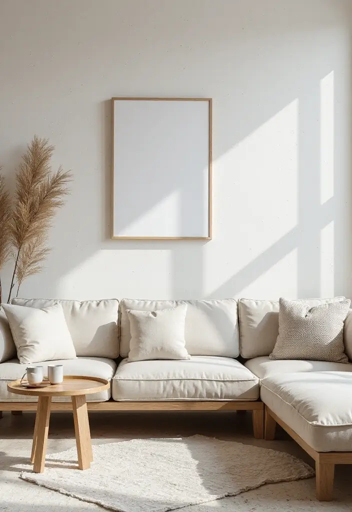 30 Living Room Wallpaper Ideas That Transform Walls Into Stylish Statements - 15. Sustainable Minimalism: Less is More