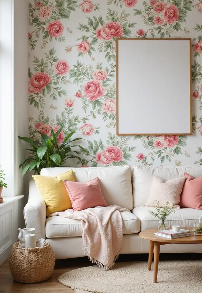 30 Living Room Wallpaper Ideas That Transform Walls Into Stylish Statements - 18. Seasonal Themes: Changing Styles