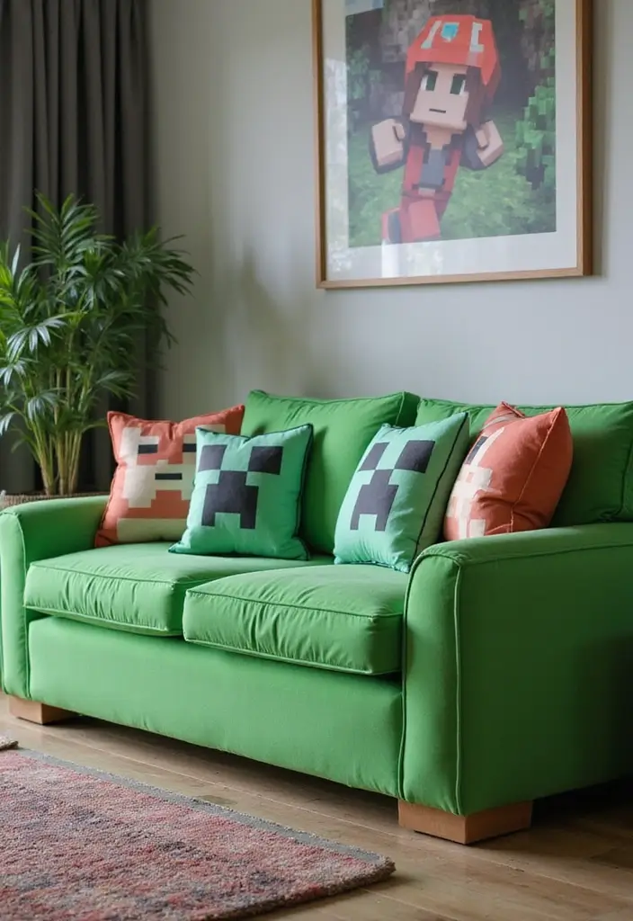 30 Minecraft Living Room Ideas to Build Cozy and Creative Spaces 1 30 Minecraft Living Room Ideas to Build Cozy and Creative Spaces - 1. Blocky Sofa Madness