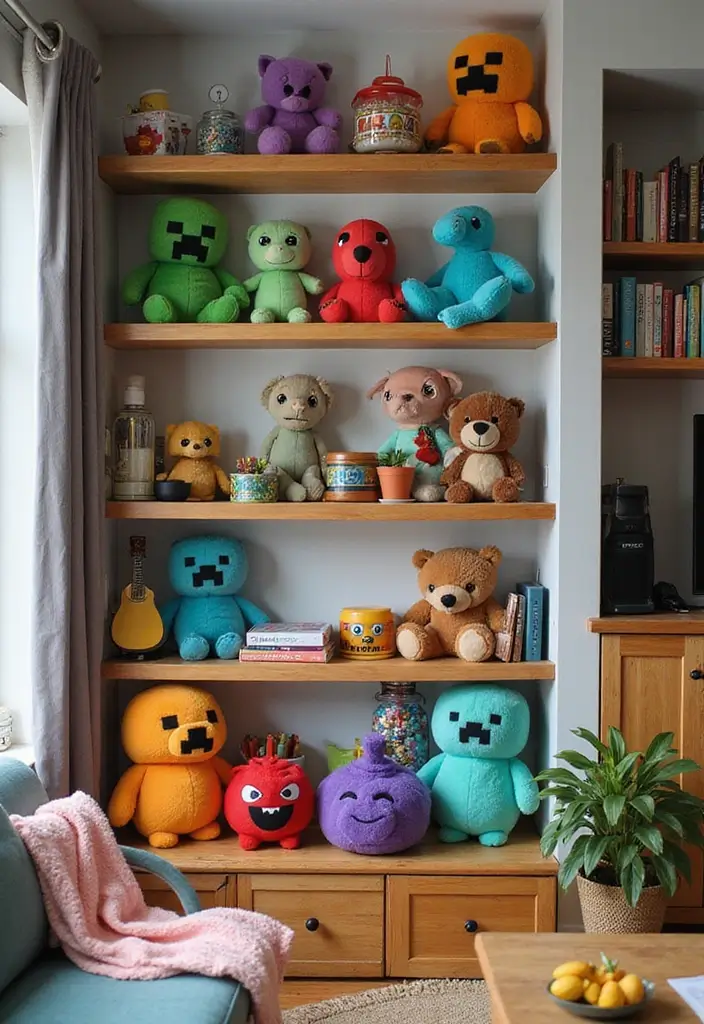 30 Minecraft Living Room Ideas to Build Cozy and Creative Spaces 19 30 Minecraft Living Room Ideas to Build Cozy and Creative Spaces - 19. Accessory Chaos