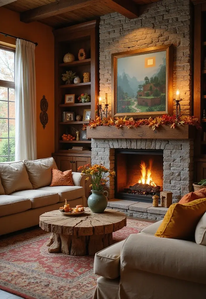 30 Minecraft Living Room Ideas to Build Cozy and Creative Spaces 23 30 Minecraft Living Room Ideas to Build Cozy and Creative Spaces - 23. Seasonal Decor Changes