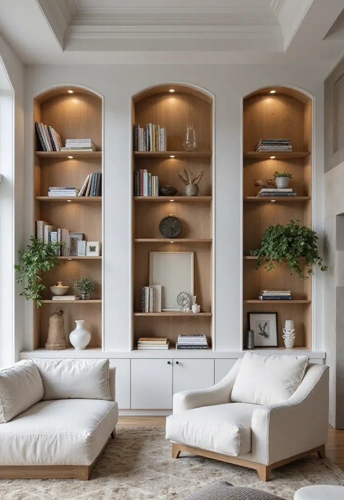 30 Smart Living Room Storage Ideas to Maximize Space and Style 16 30 Smart Living Room Storage Ideas to Maximize Space and Style - 16. Recessed Shelving