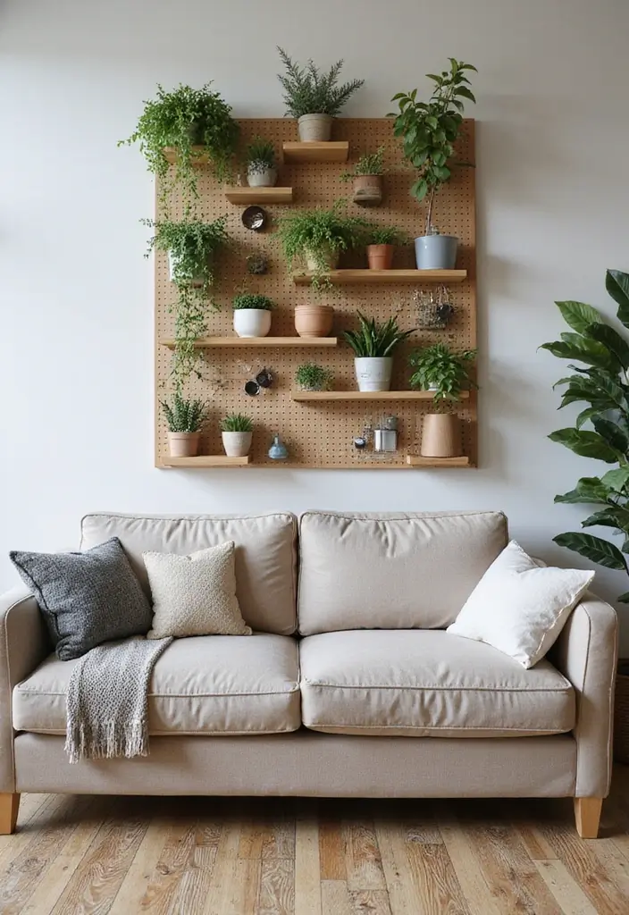 30 Smart Living Room Storage Ideas to Maximize Space and Style 18 30 Smart Living Room Storage Ideas to Maximize Space and Style - 18. Pegboards