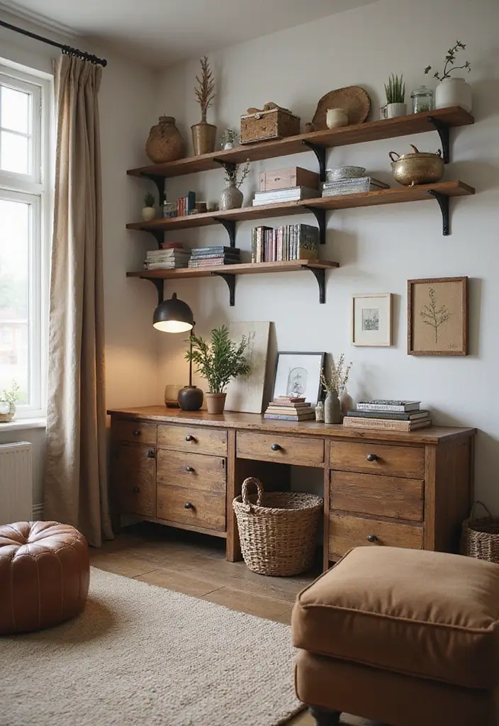 30 Smart Living Room Storage Ideas to Maximize Space and Style 30 30 Smart Living Room Storage Ideas to Maximize Space and Style - 30. Reclaimed Wood Storage