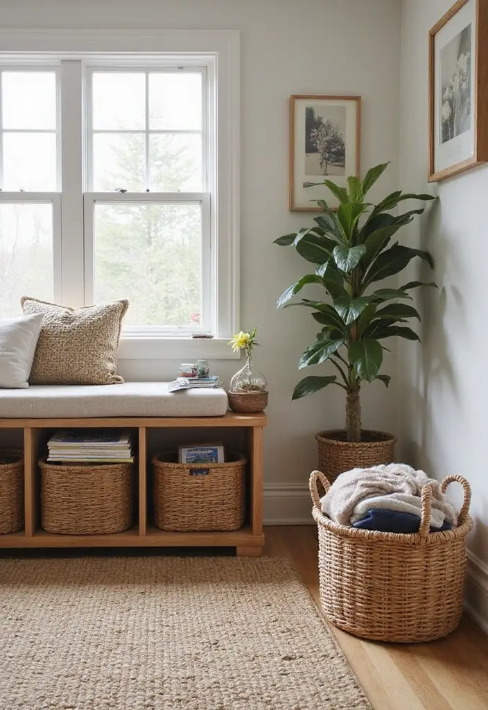 30 Smart Living Room Storage Ideas to Maximize Space and Style 5 30 Smart Living Room Storage Ideas to Maximize Space and Style - 5. Decorative Baskets