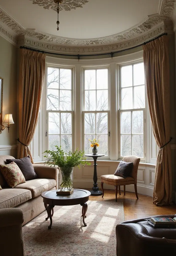 30 Wall Molding Living Room Ideas That Add Depth and Timeless Elegance 13 30 Wall Molding Living Room Ideas That Add Depth and Timeless Elegance - 13. Ornate Cornices