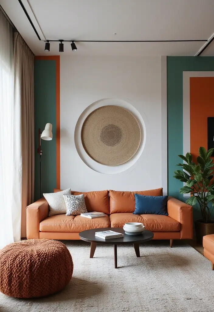 30 Wall Molding Living Room Ideas That Add Depth and Timeless Elegance 18 30 Wall Molding Living Room Ideas That Add Depth and Timeless Elegance - 18. Geometric Wall Trim