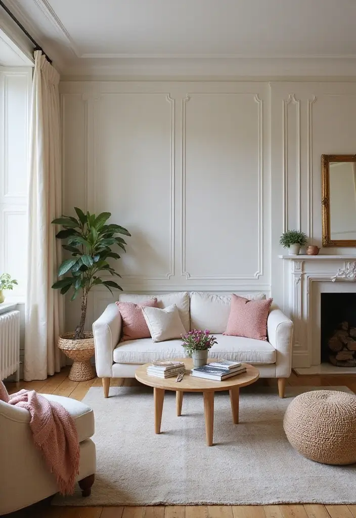 30 Wall Molding Living Room Ideas That Add Depth and Timeless Elegance 2 30 Wall Molding Living Room Ideas That Add Depth and Timeless Elegance - 2. Wainscoting Wonders