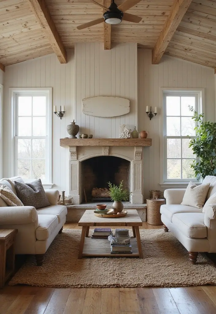 30 Wall Molding Living Room Ideas That Add Depth and Timeless Elegance 5 30 Wall Molding Living Room Ideas That Add Depth and Timeless Elegance - 5. Beadboard Accents