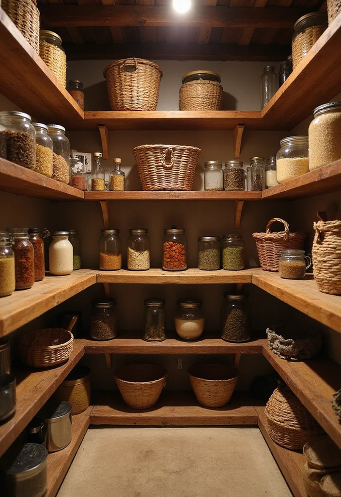 10 Basement Pantry Ideas for Organized Extra Storage - 1. Open Shelving for Easy Access