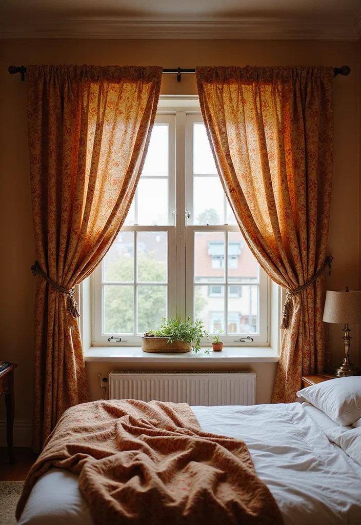 10 Bedroom Door Curtain Ideas for Soft Space Division - 8. Quilted Curtains: Cozy and Warm