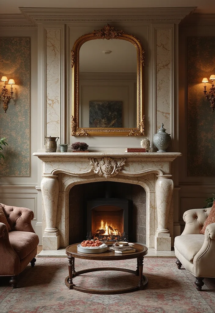 10 Bloxburg Fireplace Ideas for Cute Creative Builds - 10. Luxurious Marble Fireplace