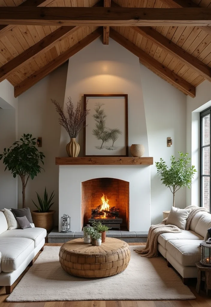 10 Bloxburg Fireplace Ideas for Cute Creative Builds - 6. Farmhouse Style Fireplace