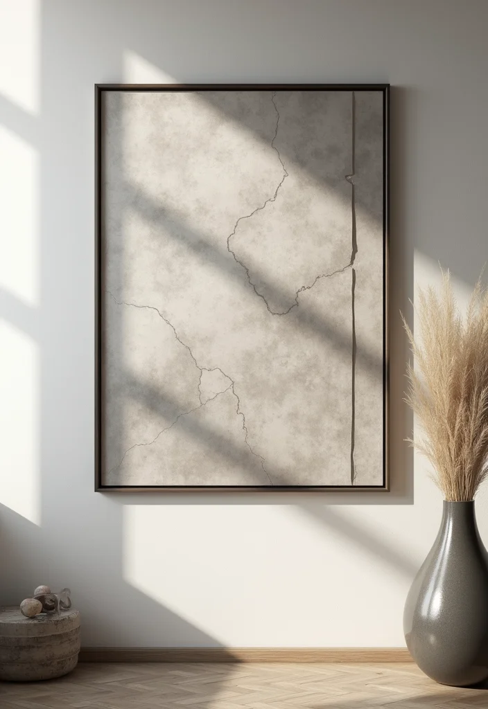 10 Concrete Wall Decor Ideas for Modern Industrial Look - 1. Concrete Canvas Art