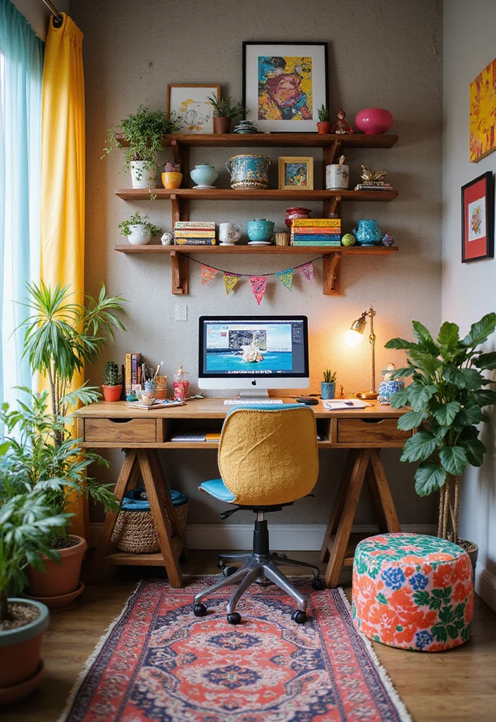 10 Corner Office Desk Ideas for Smart Space Efficiency - 8. Color & Decor to Inspire