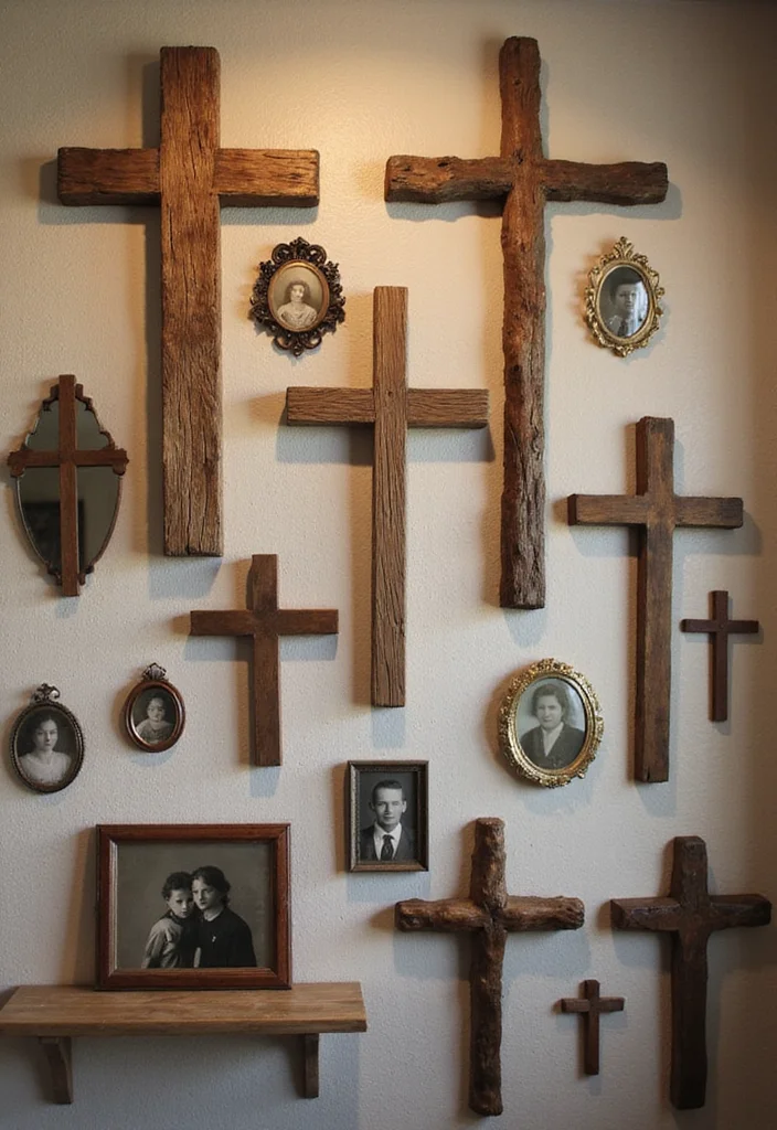 10 Cross Wall Decor Ideas for Meaningful Simple Displays 1 10 Cross Wall Decor Ideas for Meaningful Simple Displays - 1. Rustic Wood Crosses