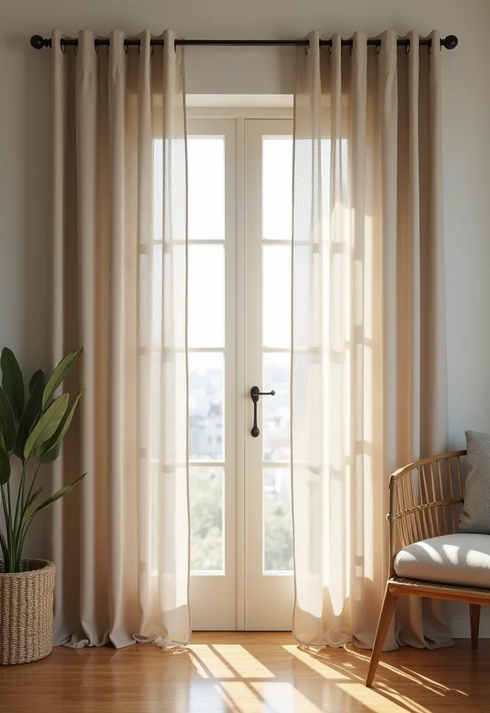 10 Door Window Curtain Ideas for Privacy and Light Balance - 10. Customizable Curtain Panels for Personal Touch