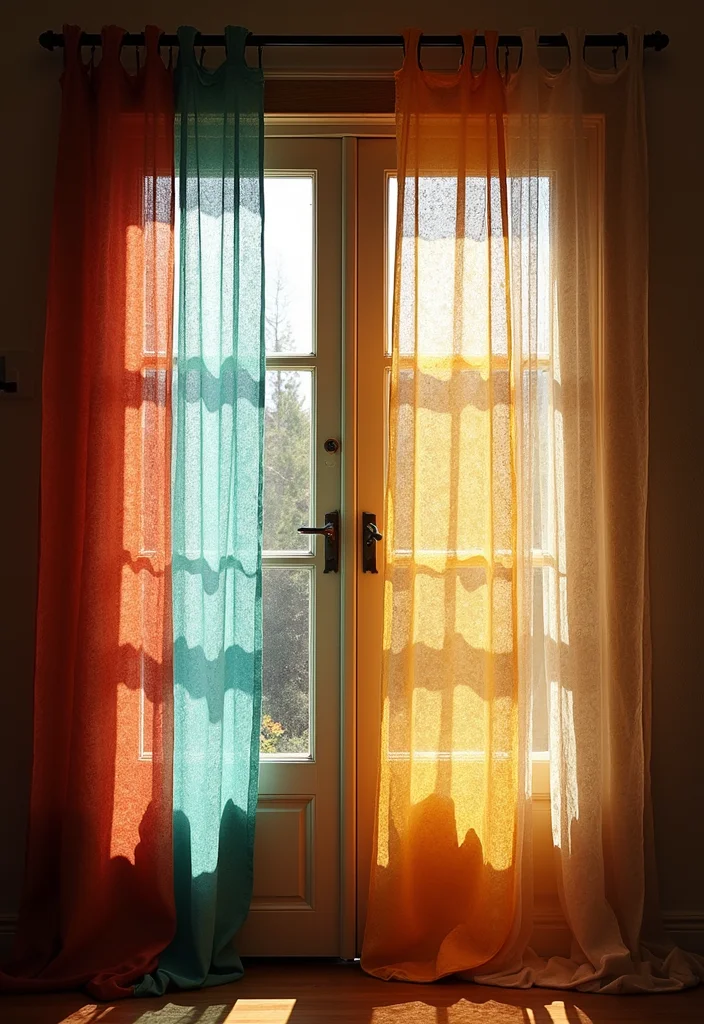 10 Door Window Curtain Ideas for Privacy and Light Balance - 3. Recycled Fabric Curtains for Eco-Conscious Living
