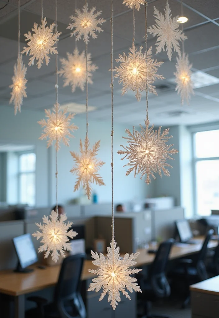 10 Eco-Friendly Office Cubicle Christmas Decor Ideas for Festive Cheer - 3. DIY Paper Snowflakes