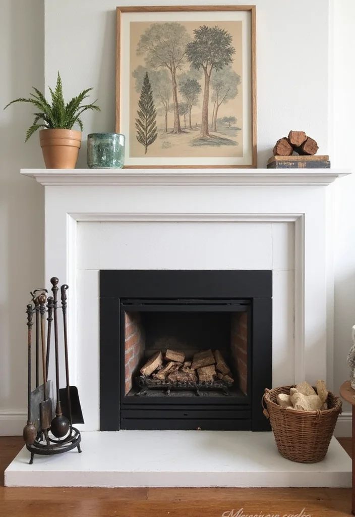 10 Freestanding Fireplace Ideas for Flexible Placement - 8. Freestanding Fireplaces with Decorative Accessories