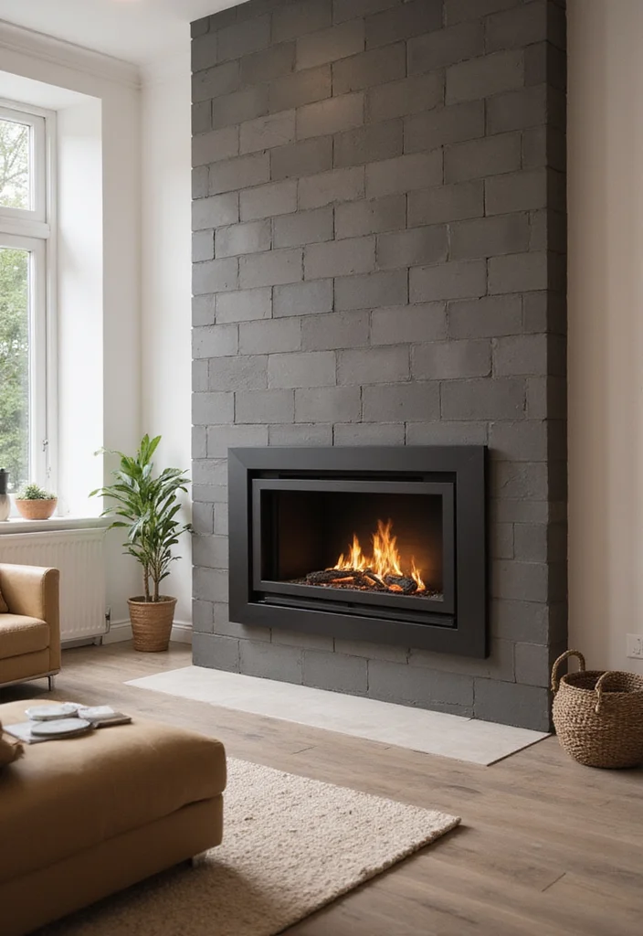 10 Freestanding Fireplace Ideas for Flexible Placement - 9. Wall-mounted Freestanding Fireplaces