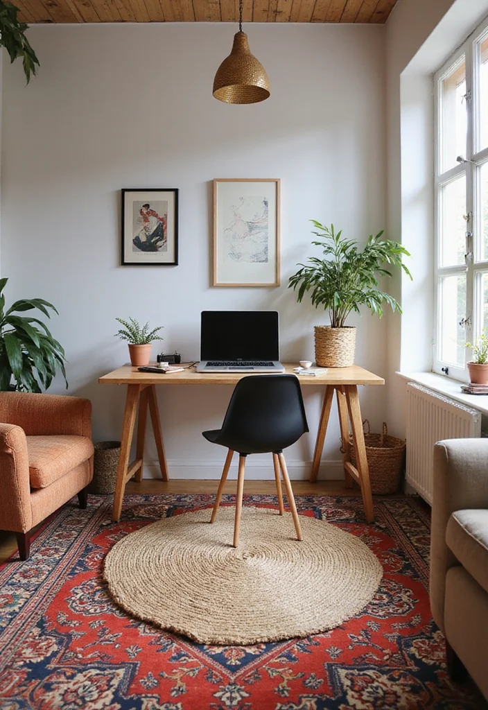 10 Office Carpet Ideas for Warm Quiet Flooring - 4. Jute Area Rugs