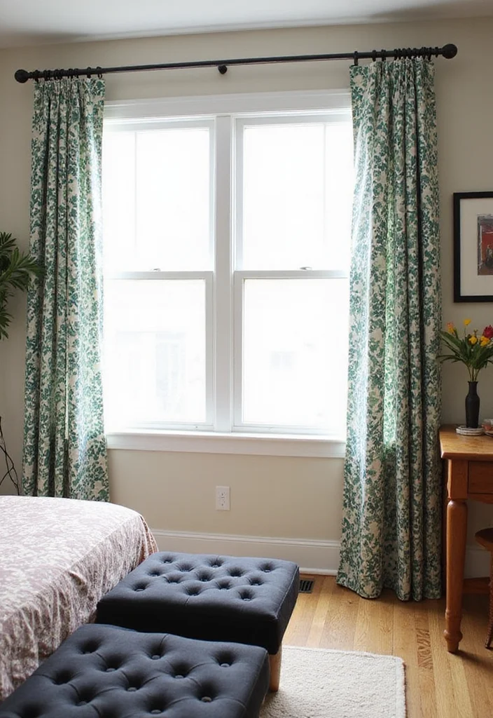 10 Side Curtain Rods Ideas for Neat Functional Installations - 3. Upcycled Metal Magic