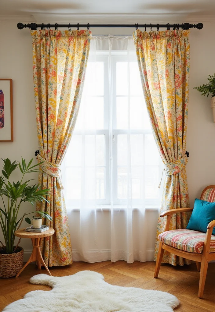 10 Side Curtain Rods Ideas for Neat Functional Installations - 5. Eco-Friendly Fabric Rods