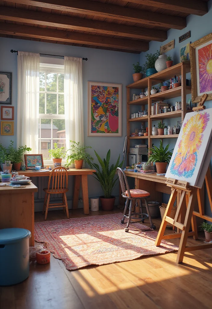 10 Sims 4 Basement Ideas for Trendy Creative Layouts 12 10 Sims 4 Basement Ideas for Trendy Creative Layouts 2. Artistic Studio Space