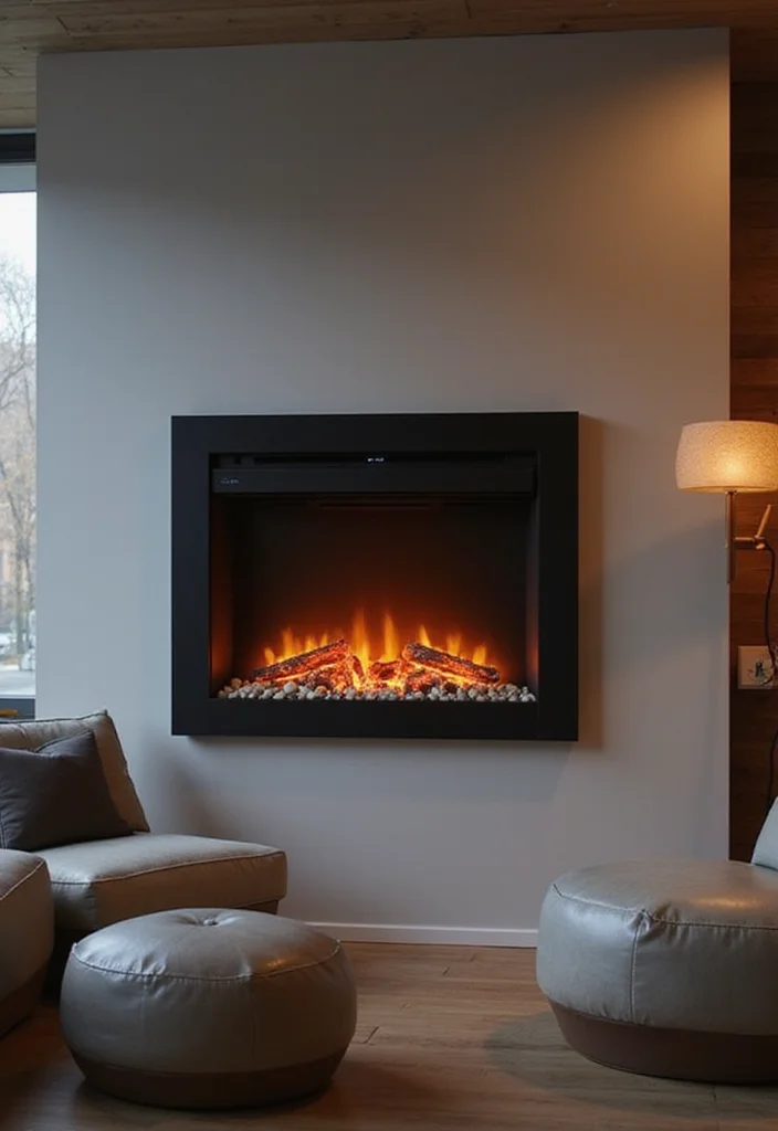 10 Small Fireplace Ideas for Compact Cozy Spaces - 1. Wall-Mounted Electric Fireplaces