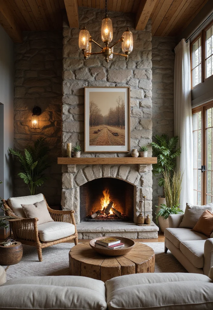 10 Small Fireplace Ideas for Compact Cozy Spaces - 10. Outdoor-Style Indoor Fireplaces